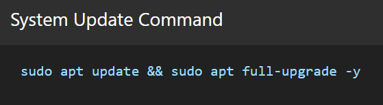 System Update Command