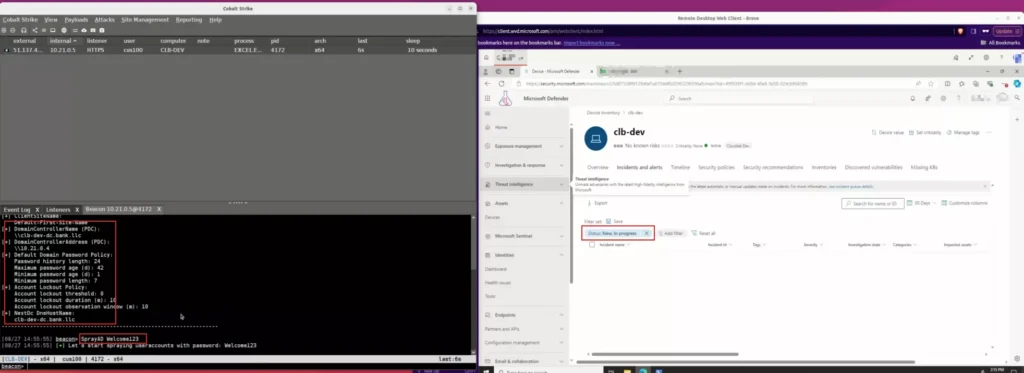 Zig console window compiling a payload